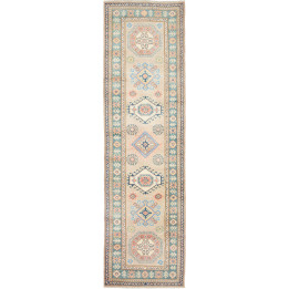 Tappeto Originale Kazak Afghanistan 82x295 Beig