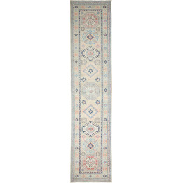 Tappeto Originale Kazak Afghanistan 83x388 Beig