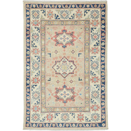Tappeto Originale Kazak Afghanistan 83x126 Beig