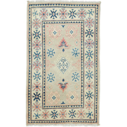Tappeto Originale Kazak Afghanistan 60x98 Avori