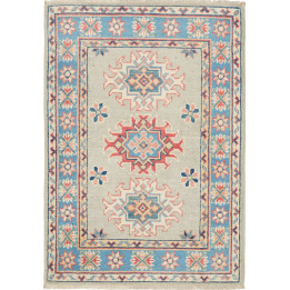 Hand Made Rug Kazak Afghanistan 64x90 Light Gra