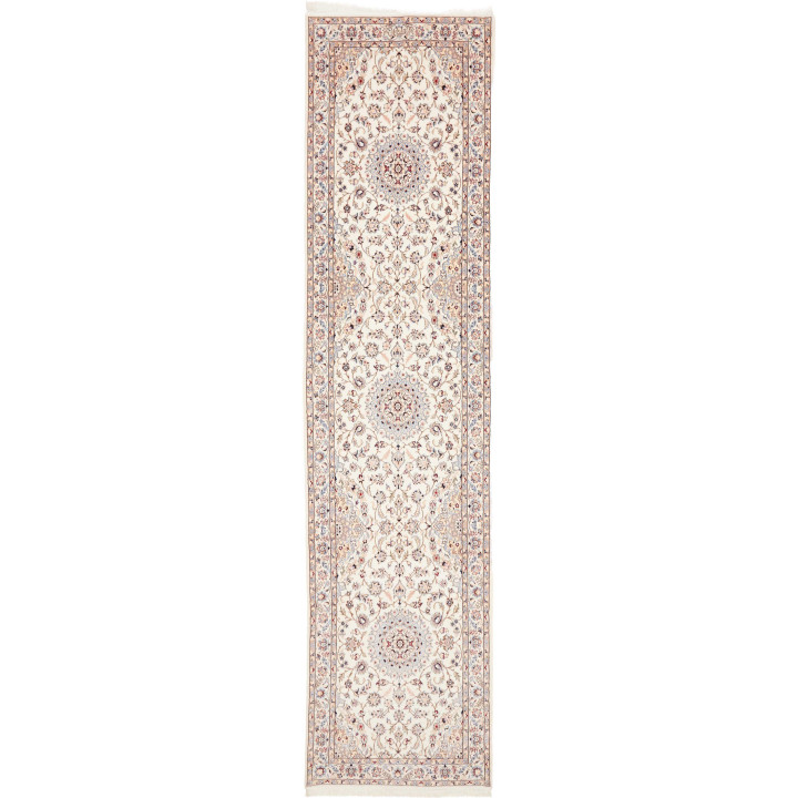 Hand Made Rug Nain 6la Persia 80x336 Ivory Blue