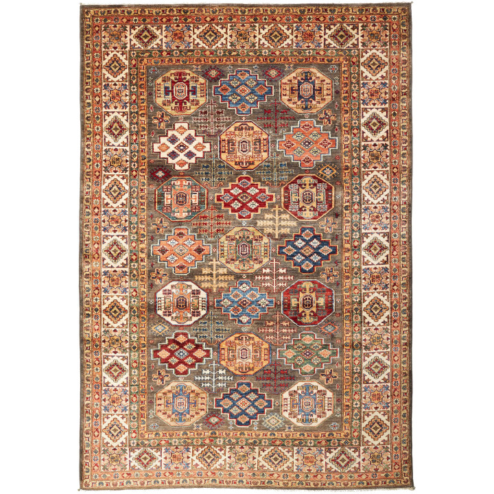 Hand Made Rug Kazak Fine Pakistan 202x300 Brown