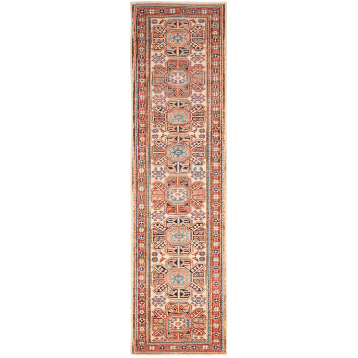 Hand Made Rug Kazak Fine Pakistan 79x288 Ivory