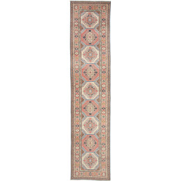 Hand Made Rug Kazak Afghanistan 86x400 Brick Re