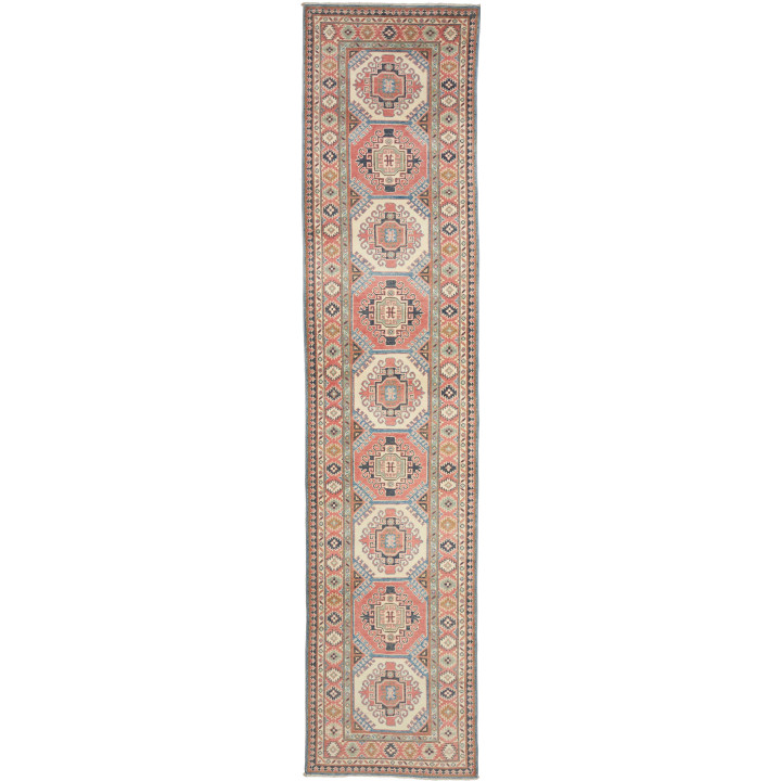 Hand Made Rug Kazak Afghanistan 86x400 Brick Re