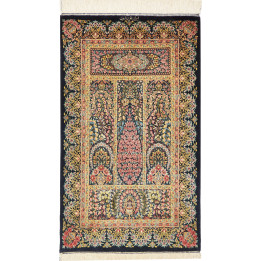 Tappeto Originale Ghom Seta Persia 57x97 Blu Sc