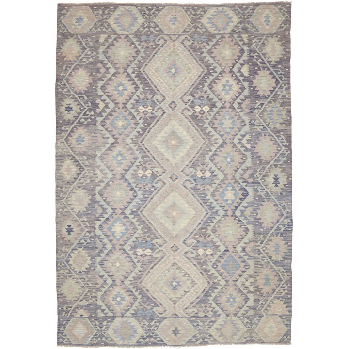 Tappeto Originale Kilim Afghanistan 202x296 Gri