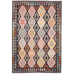 Tappeto Originale Kilim Afghanistan 200x290 Ner