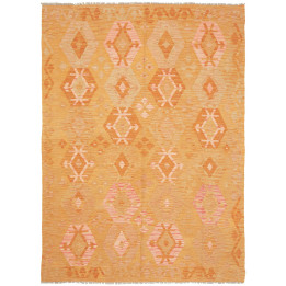Hand Made Rug Kilim Afghanistan 149x206 Mustard