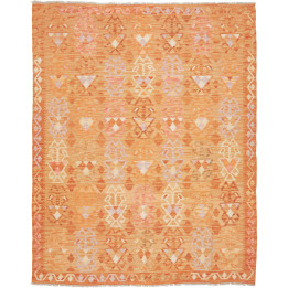 Hand Made Rug Kilim Afghanistan 158x196 Orange