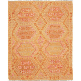 Hand Made Rug Kilim Afghanistan 160x201 Orange