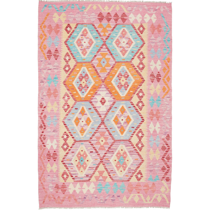 Hand Made Rug Kilim Afghanistan 121x184 Pink Li