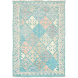 Hand Made Rug Kilim Afghanistan 103x145 Turquoi