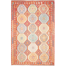 Hand Made Rug Kilim Afghanistan 201x304 Rust Re