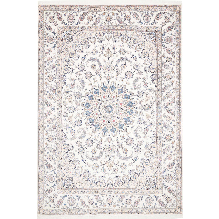 Hand Made Rug Kashan Persia 197x300 Ivory Antiq