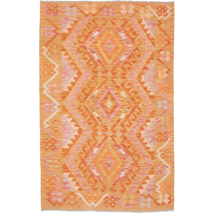Hand Made Rug Kilim Afghanistan 101x154 Orange