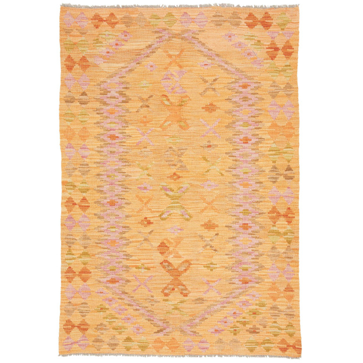 Hand Made Rug Kilim Afghanistan 103x149 Orange