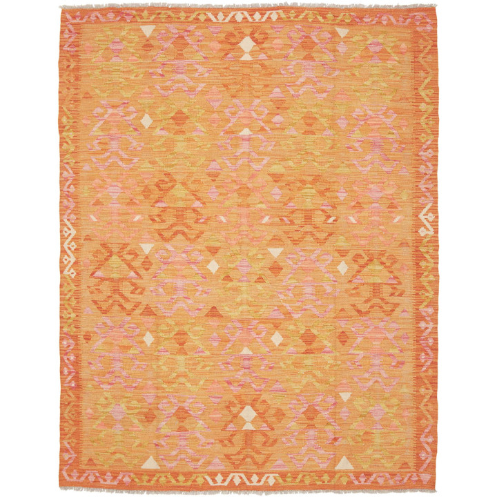 Hand Made Rug Kilim Afghanistan 155x206 Orange