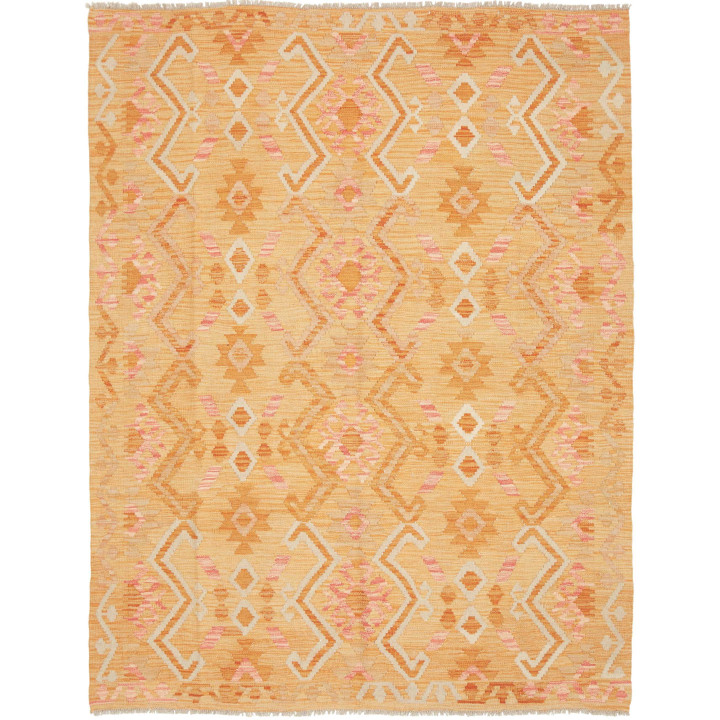 Hand Made Rug Kilim Afghanistan 157x201 Mustard