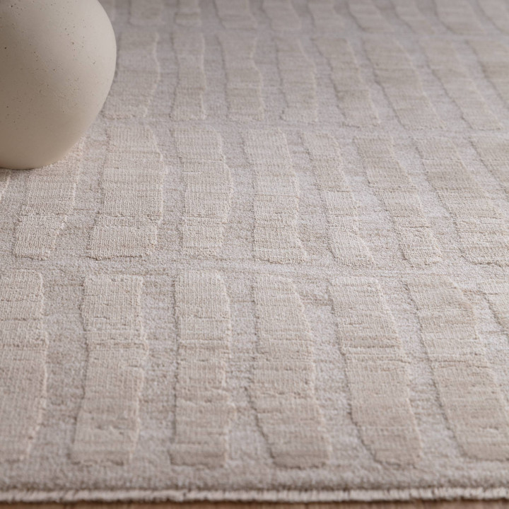 Rug Laurent geometric beige light taupe 200x300