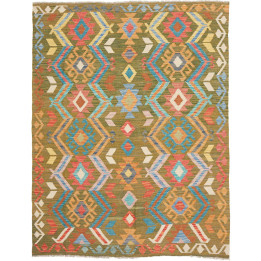 Hand Made Rug Kilim Afghanistan 150x200 Olive G