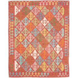 Hand Made Rug Kilim Afghanistan 156x193 Red Mul