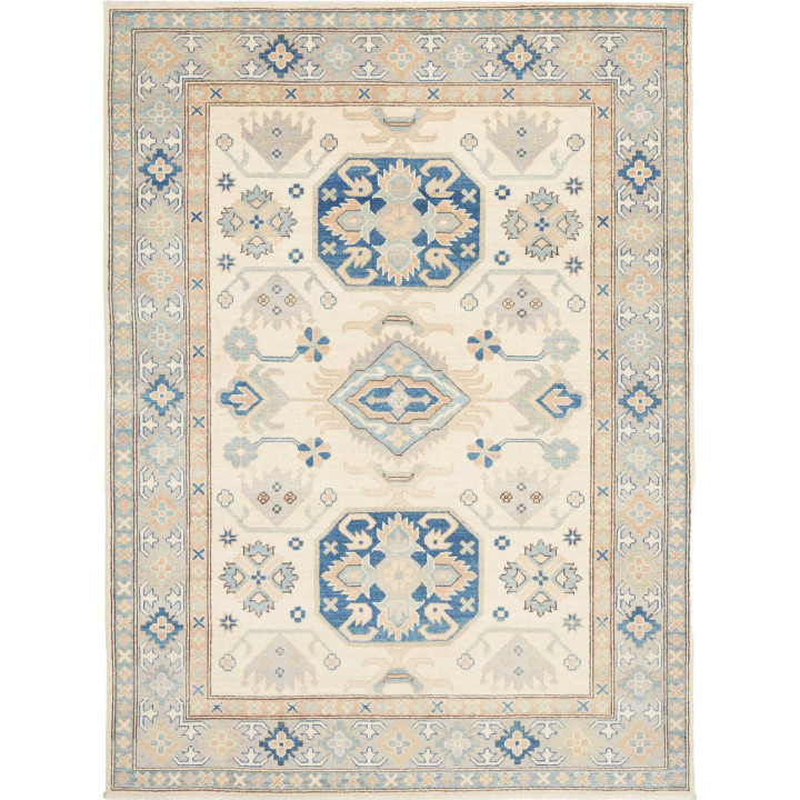 Hand Made Rug Kazak Afghanistan 150x208 Ivory B