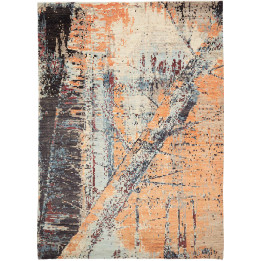 Hand Made Rug Berber Pakistan 278x384 Orange Da