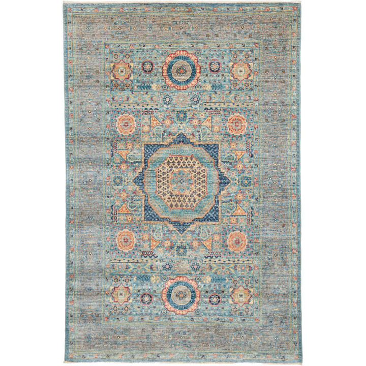 Hand Made Rug Kairo Pakistan 124x190 Light Blue