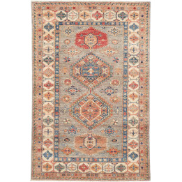 Hand Made Rug Kazak Fine Pakistan 123x188 Grey
