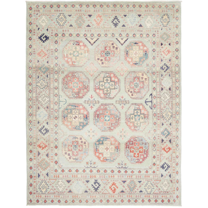 Hand Made Rug Kazak Afghanistan 155x204 Sage Gr
