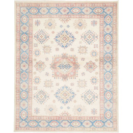 Hand Made Rug Kazak Afghanistan 155x192 Ivory L