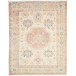 Hand Made Rug Kazak Afghanistan 153x192 Ivory A
