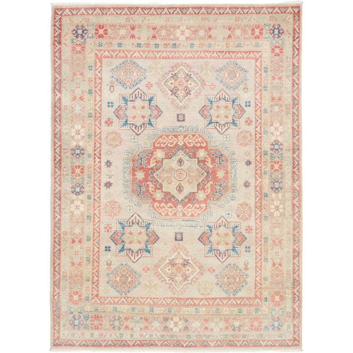 Hand Made Rug Kazak Afghanistan 168x234 Beige B