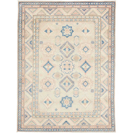 Hand Made Rug Kazak Afghanistan 154x204 Ivory B