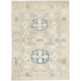 Hand Made Rug Kazak Afghanistan 150x204 Gray Bl
