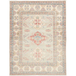 Hand Made Rug Kazak Afghanistan 154x201 Ivory G