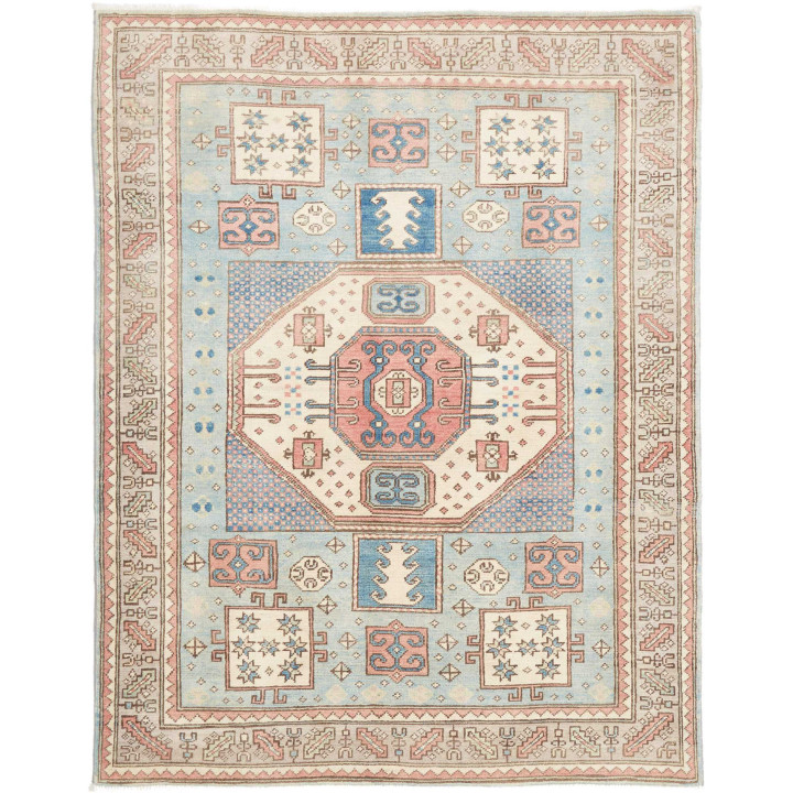 Hand Made Rug Kazak Afghanistan 146x188 Light B
