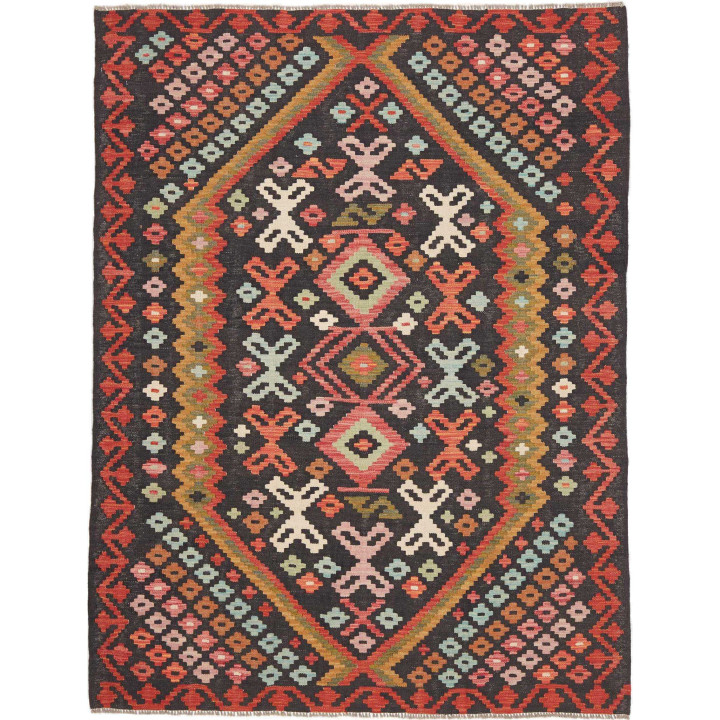 Hand Made Rug Kilim Afghanistan 148x195 Black B