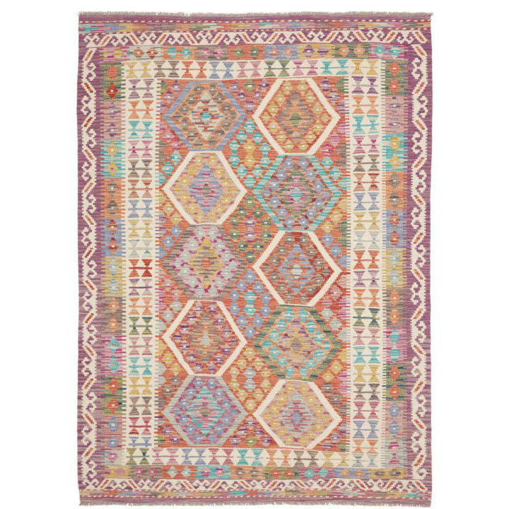 Hand Made Rug Kilim Afghanistan 152x204 Purple