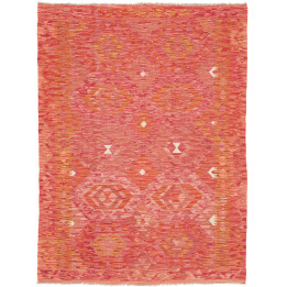 Hand Made Rug Kilim Afghanistan 137x186 Red Ora