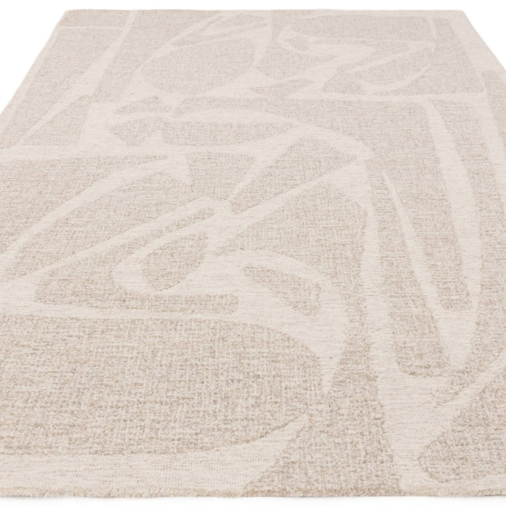 Rug Loxley abstract light grey and beige 160x230
