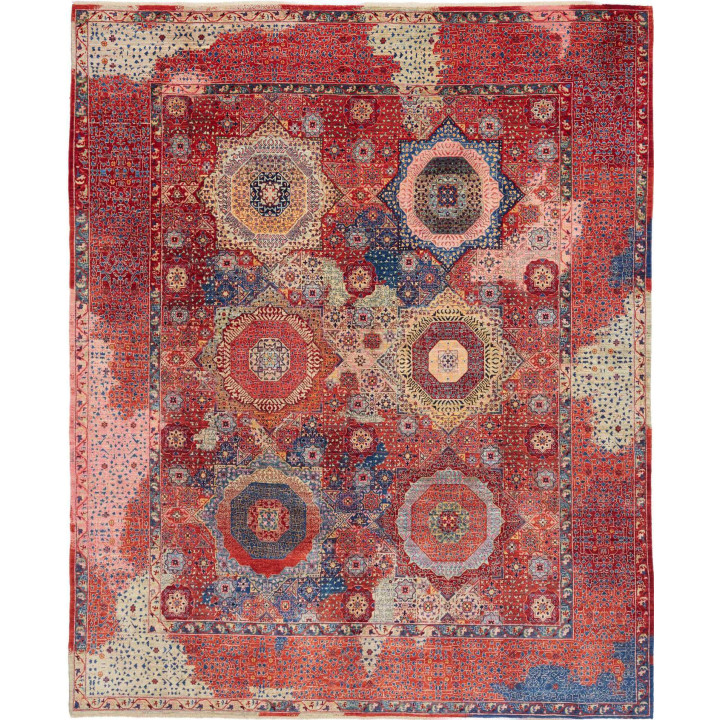 Hand Made Rug Kairo Pakistan 246x300 Red Blue