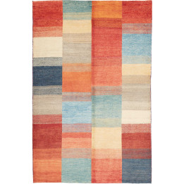 Hand Made Rug Mosaic Pakistan 120x181 Red Light
