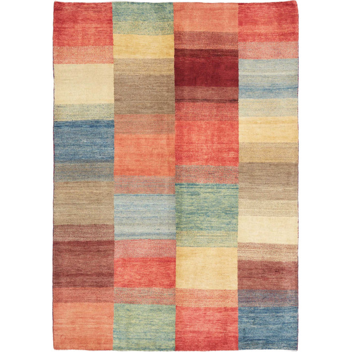 Hand Made Rug Mosaic Pakistan 127x179 Red Beige