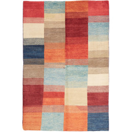 Hand Made Rug Mosaic Pakistan 118x180 Red Orang