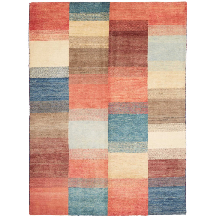 Hand Made Rug Mosaic Pakistan 143x193 Coral Red