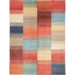 Hand Made Rug Mosaic Pakistan 140x182 Red Light