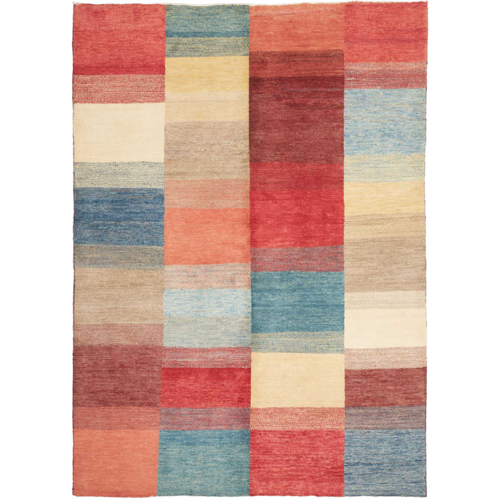 Hand Made Rug Mosaic Pakistan 145x202 Red Beige